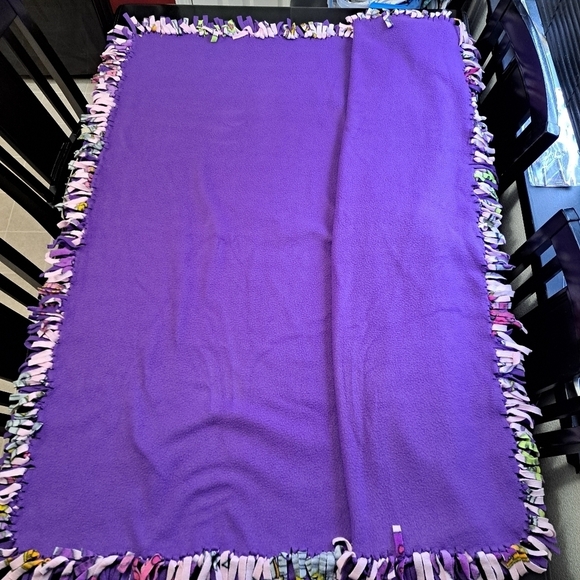 Homemade Girl's Princess Blanket/Throw With Fringe - Picture 7 of 7